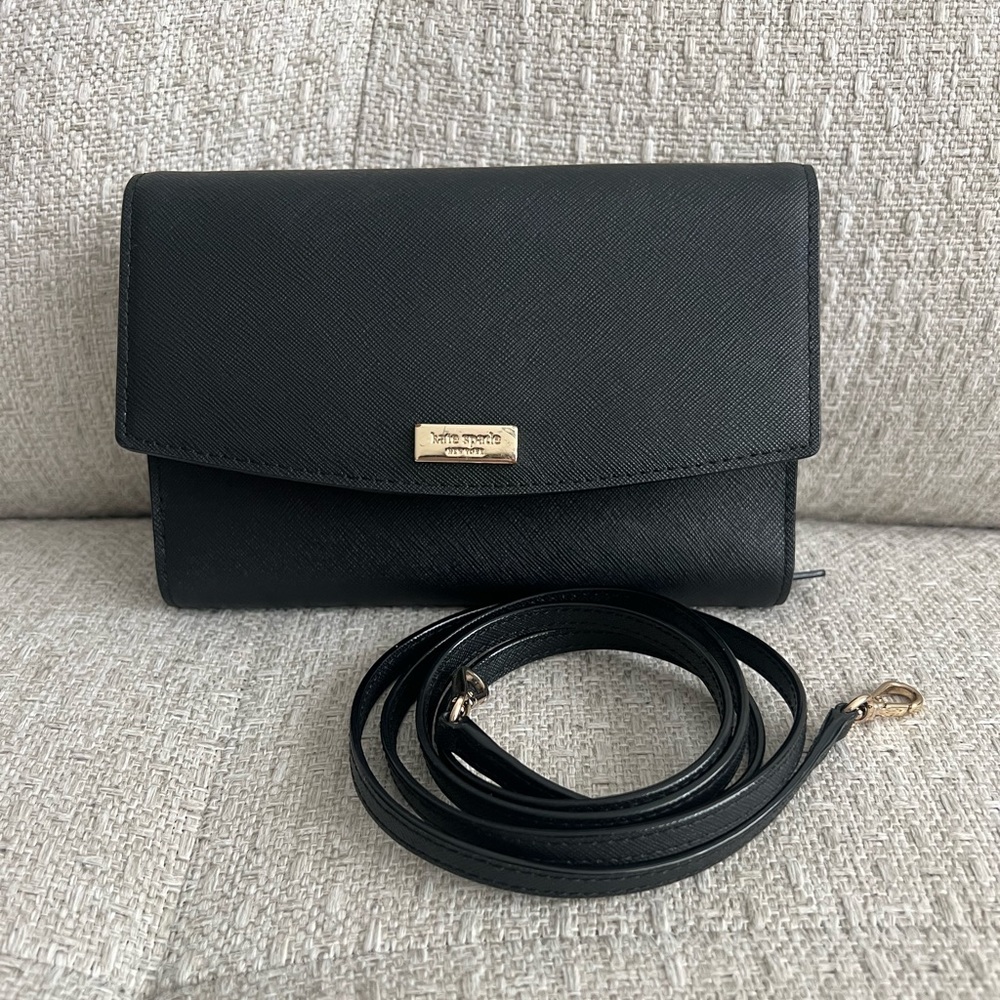 KATE SPADE leather wallet on strap